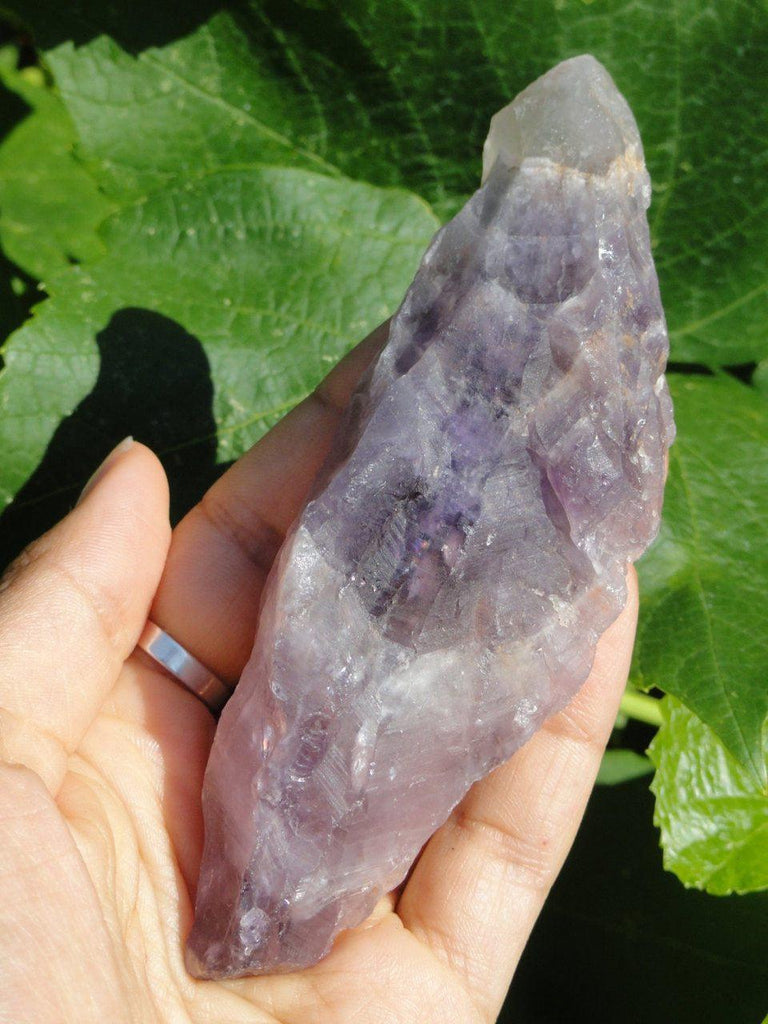 Violet Flame AURALITE-23 WAND*  Cacoxenite, Amethyst, Citrine, Lepidocrosite, Ajoite, Hematite, Magnetite, Pyrite,Gold - Earth Family Crystals