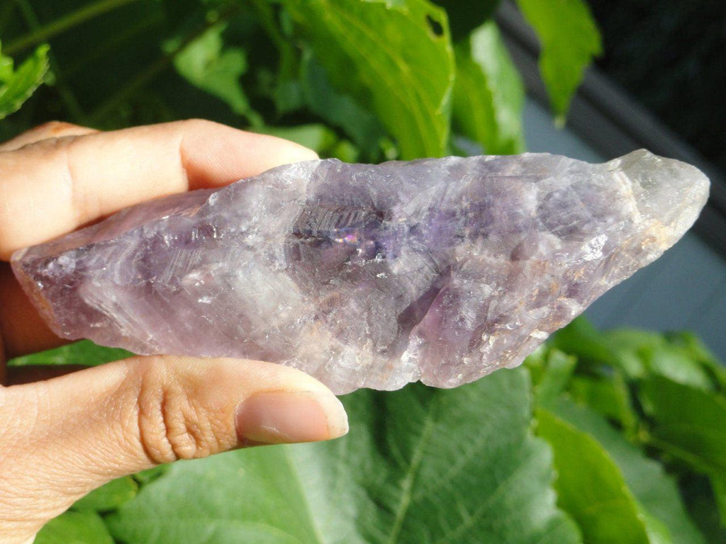 Violet Flame AURALITE-23 WAND*  Cacoxenite, Amethyst, Citrine, Lepidocrosite, Ajoite, Hematite, Magnetite, Pyrite,Gold - Earth Family Crystals