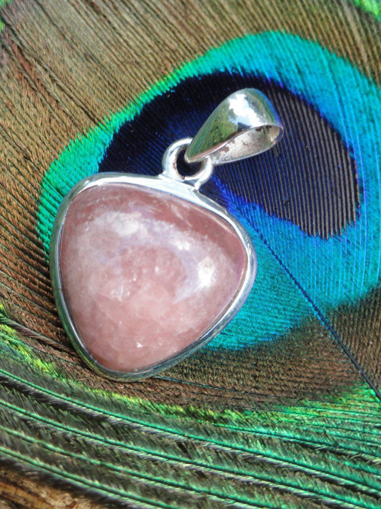 Ultra Feminine PINK RHODOCHROSITE PENDANT In sterling Silver (Includes Free Silver Chain)* - Earth Family Crystals