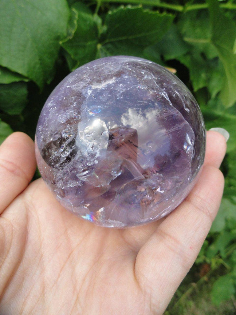 Reserved for  Danielle Showmaker Rainbows Galore Large AMETRINE SPHERE From Brazil ( Amethyst & Citrine combo)* - Earth Family Crystals