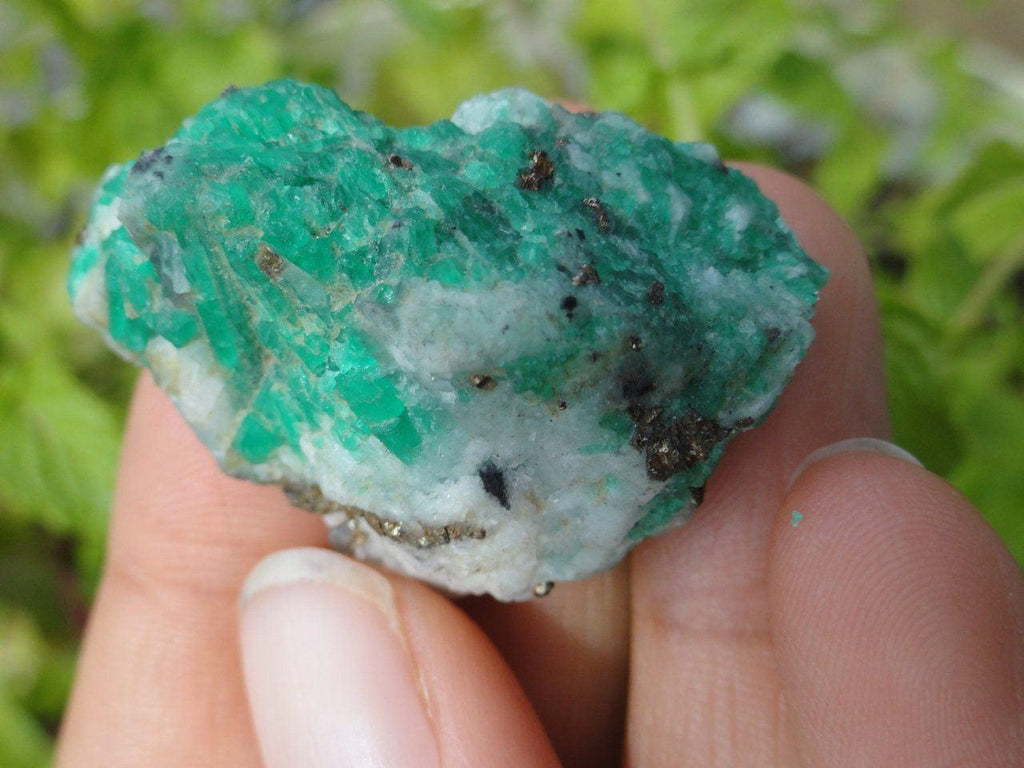 Colombian Green EMERALD SPECIMEN With Pyrite inclusions* - Earth Family Crystals