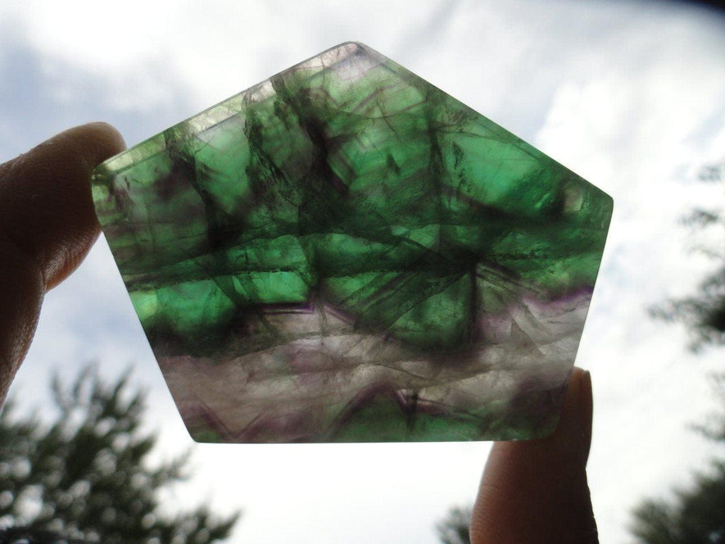 Rich Green & Purple FLUORITE FREE-FORM * - Earth Family Crystals