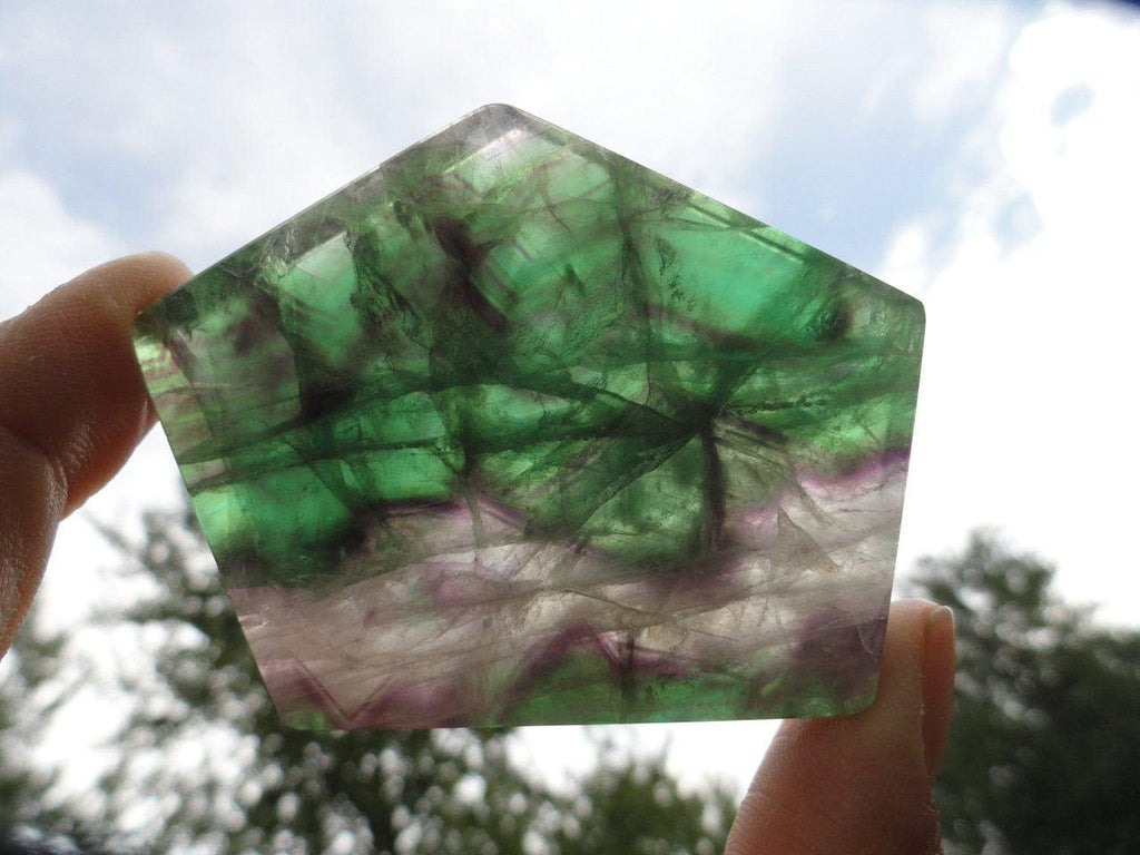 Rich Green & Purple FLUORITE FREE-FORM * - Earth Family Crystals