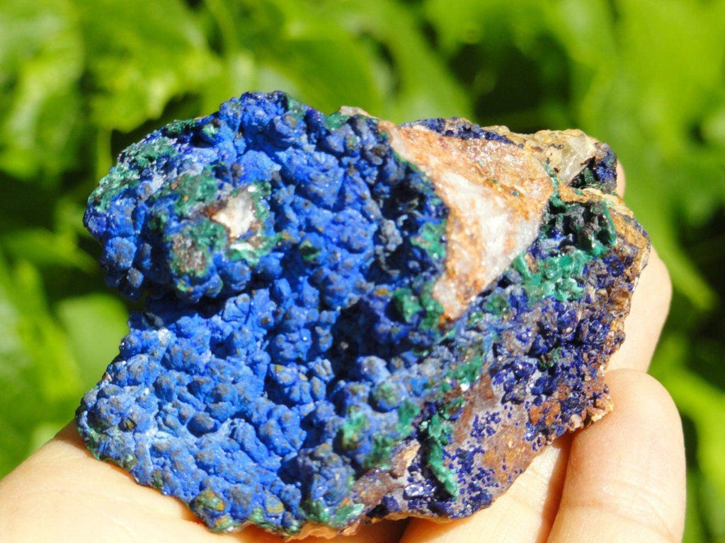 Vibrant  Blue AZURITE with Malachite Inclusions* - Earth Family Crystals