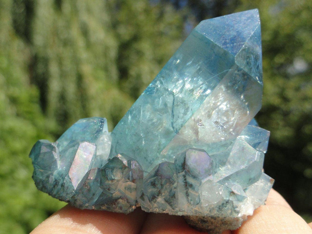 Chunky Amazing Blue AQUA AURA QUARTZ Cluster * - Earth Family Crystals