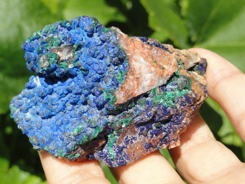 Vibrant  Blue AZURITE with Malachite Inclusions* - Earth Family Crystals