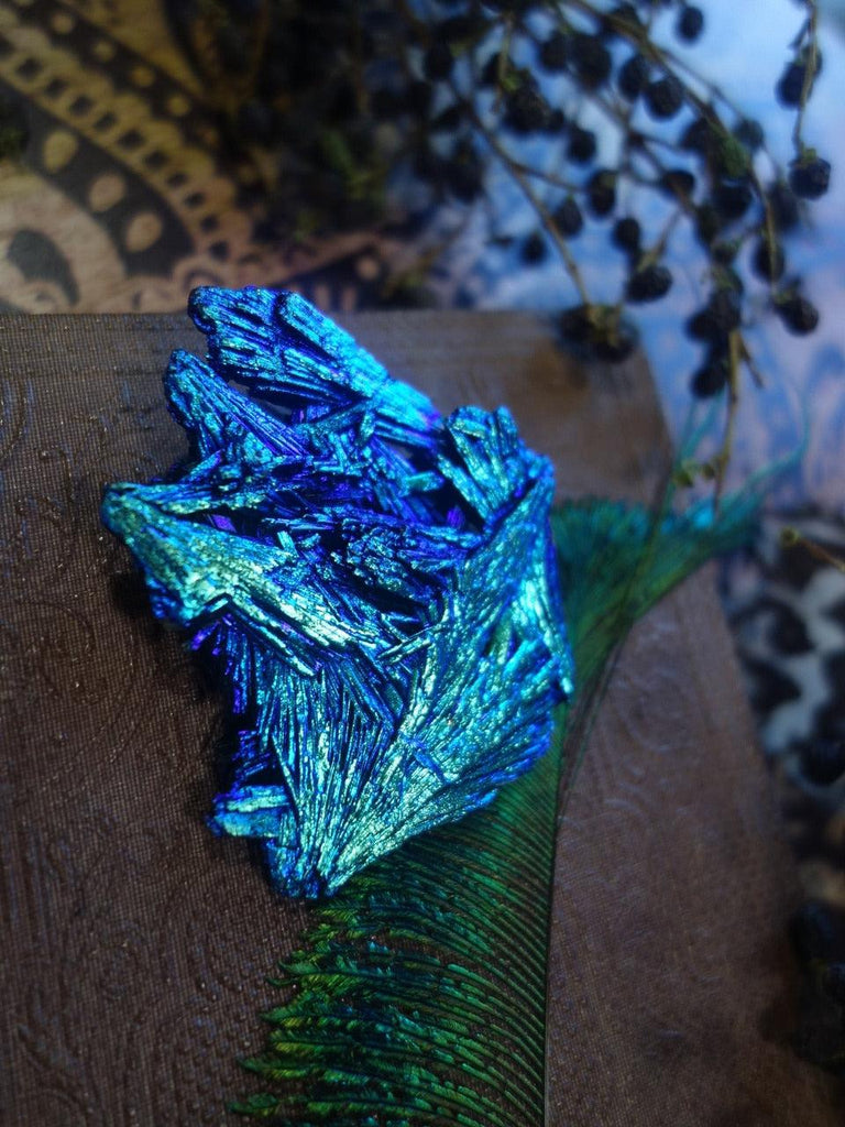 Unique Cobalt Blue Titanium Infused Kyanite Cluster - Earth Family Crystals