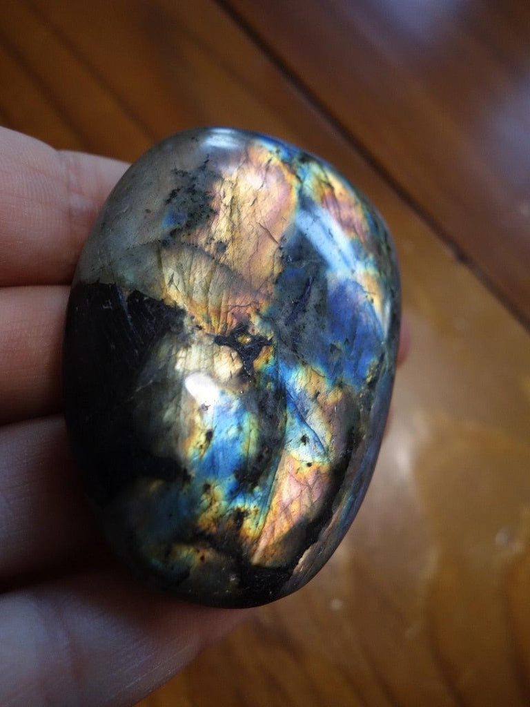 Rare Pink & Awesome Golden Blue Flash Labradorite Specimen - Earth Family Crystals