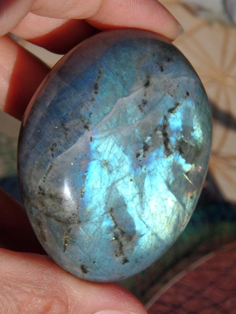 Gorgeous Flashes Labradorite Palm Stone 2 - Earth Family Crystals