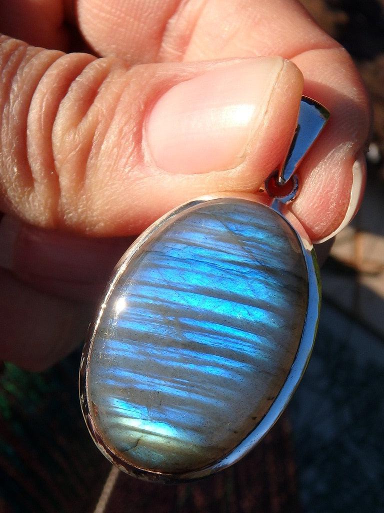 Flashy Labradorite Gemstone Pendant In Sterling Silver (Includes Silver Chain)  3 - Earth Family Crystals