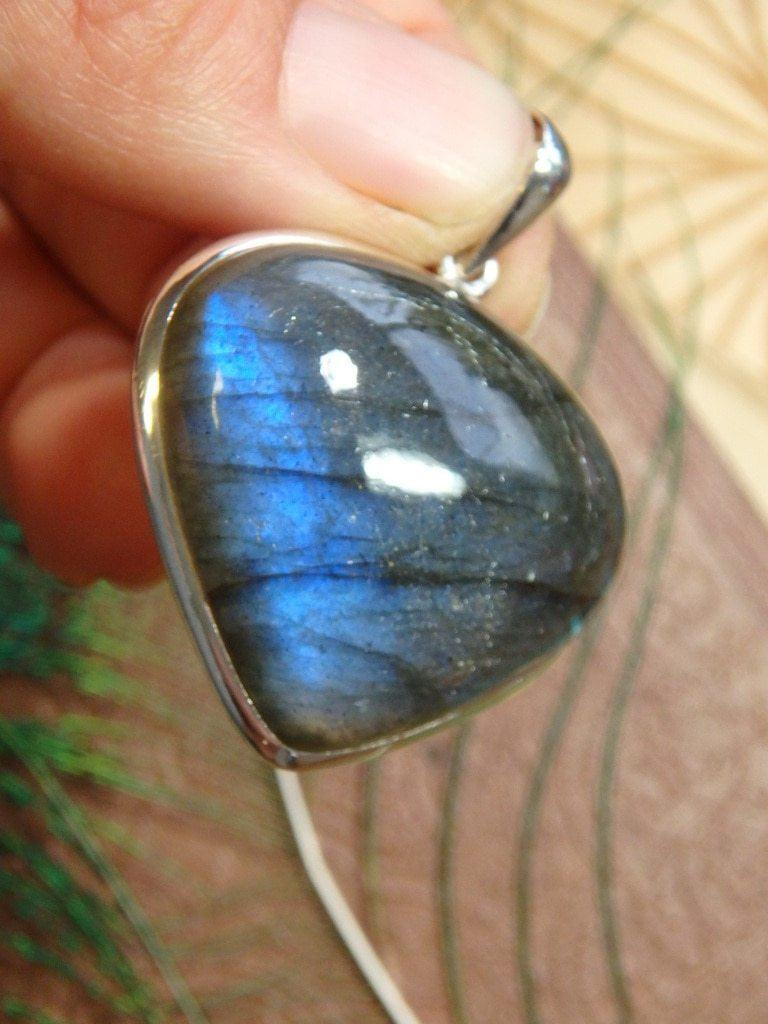 Amazing Flash Labradorite Gemstone Pendant In Sterling Silver (Includes Silver Chain) 14 - Earth Family Crystals