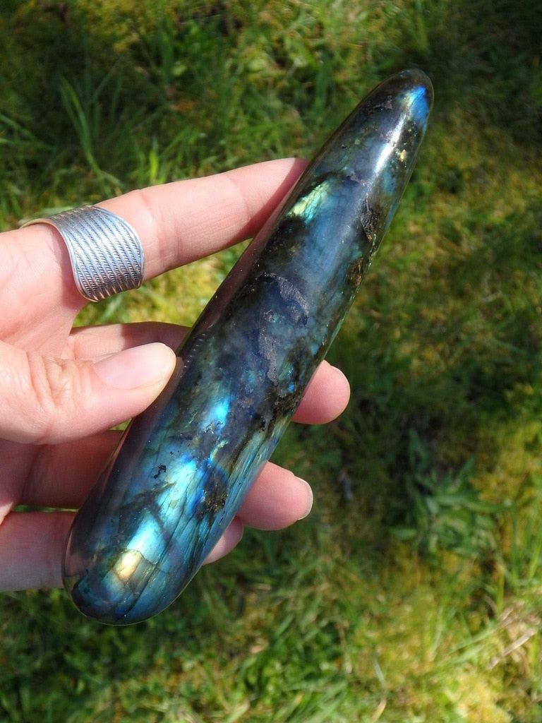 Lovely Large Labradorite Wand Ideal for Massage - Earth Family Crystals