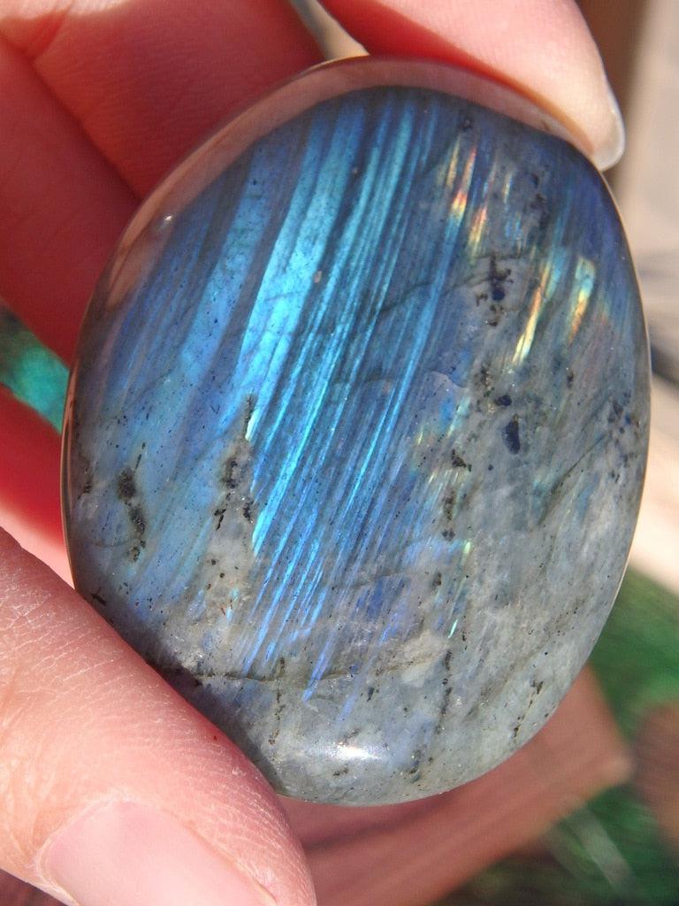 Gorgeous Flashes Labradorite Palm Stone 3 - Earth Family Crystals