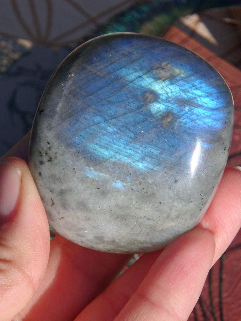 Gorgeous Flashes Labradorite Palm Stone 6 - Earth Family Crystals