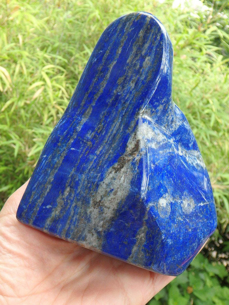 AA Grade Large Celestial Blue Lapis Lazuli Free Form Standing Specimen - Earth Family Crystals