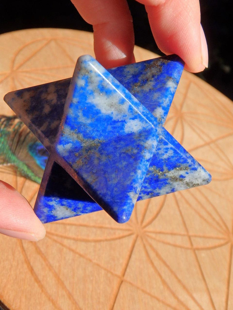 Gorgeous Lapis Lazuli Merkaba Sacred Geometry Shape - Earth Family Crystals