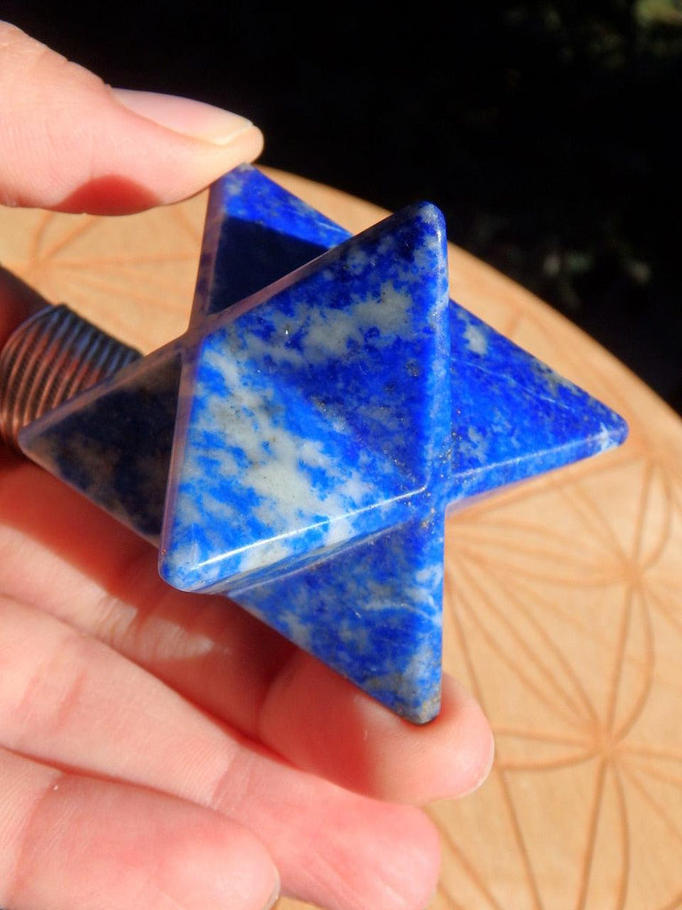 Gorgeous Lapis Lazuli Merkaba Sacred Geometry Shape - Earth Family Crystals