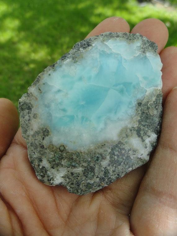 LARIMAR Crystal Slice From The Caribbean~ The Dolphin Stone* - Earth Family Crystals