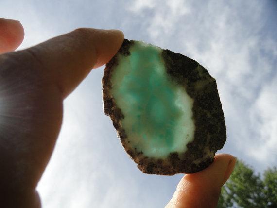 LARIMAR Crystal Slice From The Caribbean~ The Dolphin Stone* - Earth Family Crystals
