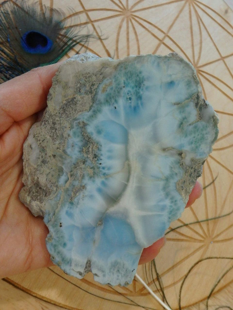 Stunning Caribbean Blue Waters Large  Larimar Specimen - Earth Family Crystals