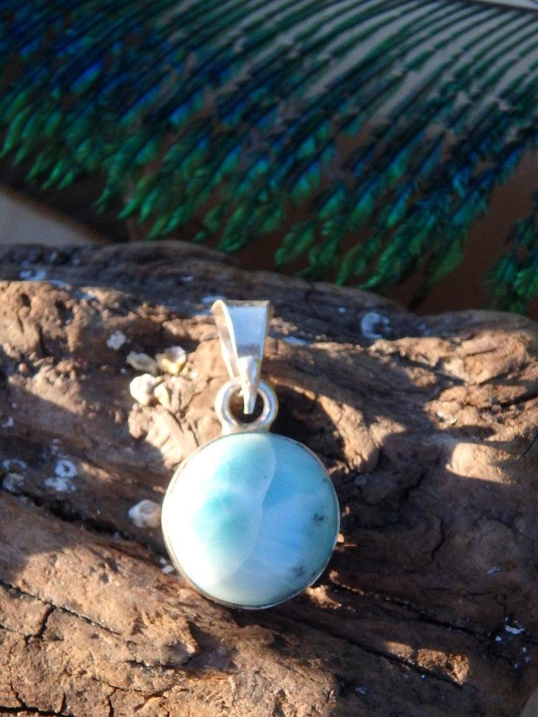 Lovely Blue Larimar Gemstone Pendant In Sterling Silver (Includes Silver Chain) 3 - Earth Family Crystals