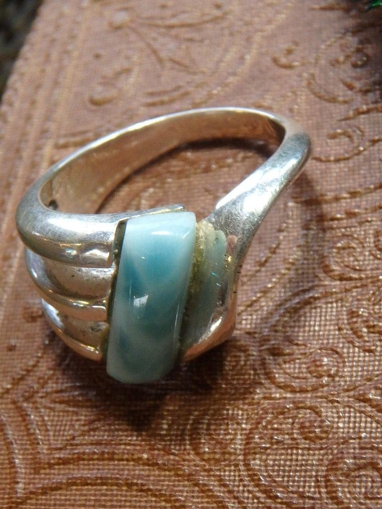 Gorgeous Blue Larimar Ring In Sterling Silver 6 (Size 9.5) - Earth Family Crystals