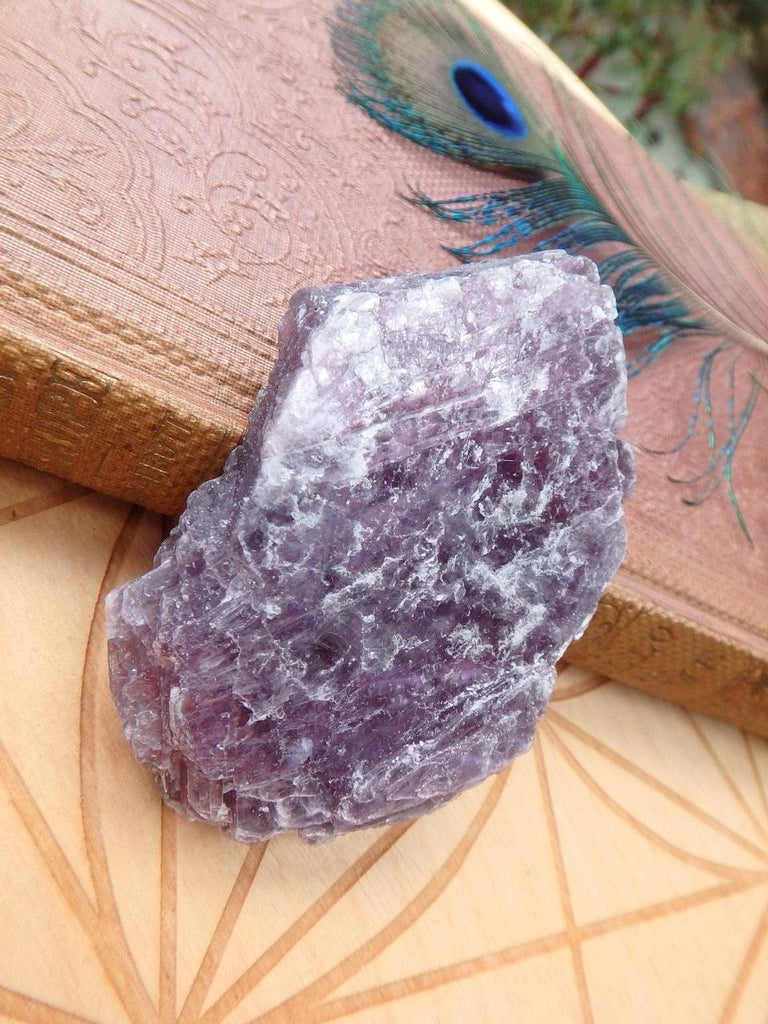 Extreme Healing~ Violet Purple Lepidolite Flat Specimen Ideal For Body Layouts - Earth Family Crystals
