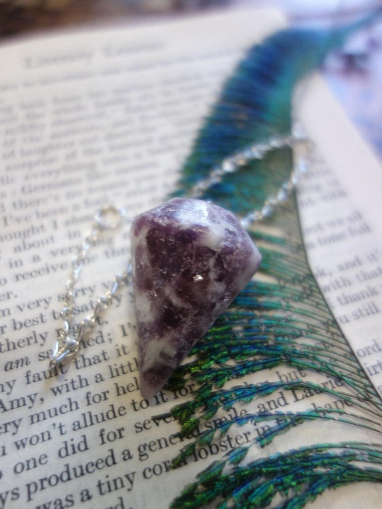 Very Healing Lilac Lepidolite Pendulum - Earth Family Crystals