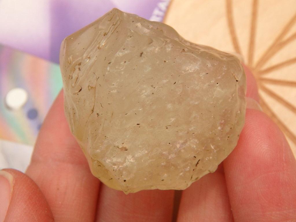 Golden Libyan Desert Glass Artifact From Egypt - Earth Family Crystals