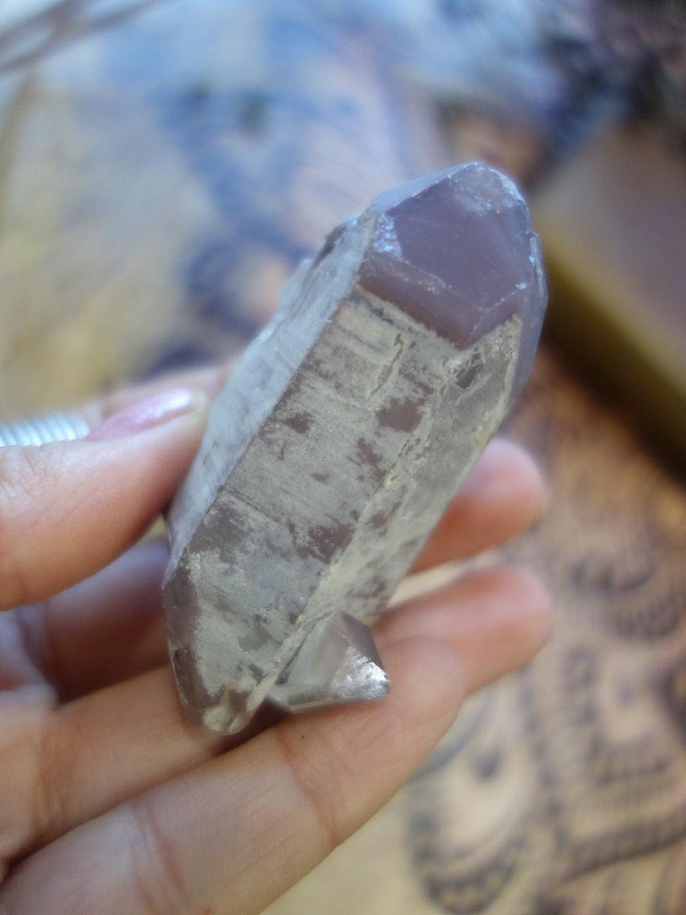 Healing DT Baby & Phantom Lithium Quartz Point From Brazil - Earth Family Crystals