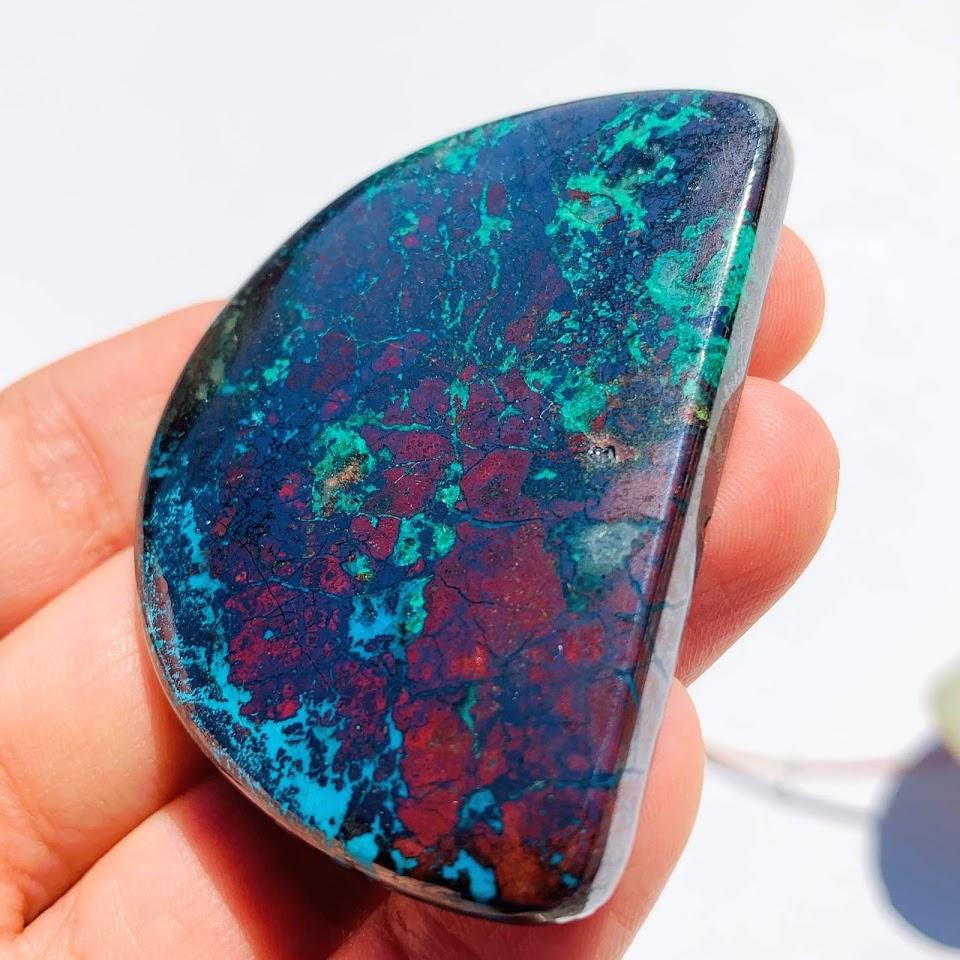 Chunky Shattuckite Cabochon Partially Polished~Ideal for Crafting - Earth Family Crystals
