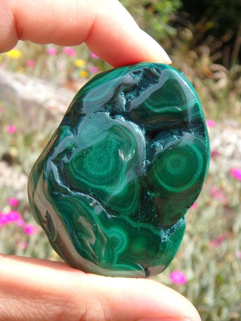 RESERVED FOR DANIELLE G.~Soothing Green Polished Malachite With Caves - Earth Family Crystals