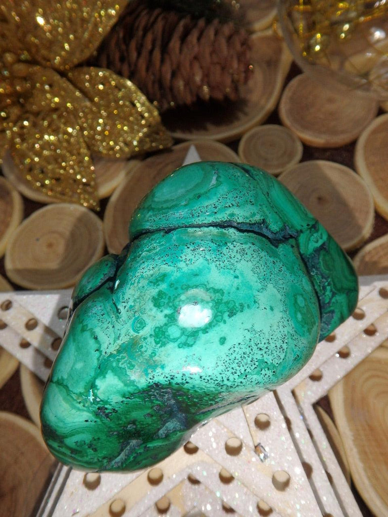 Lovely Deep Green Polished Malachite Free Form Specimen - Earth Family Crystals