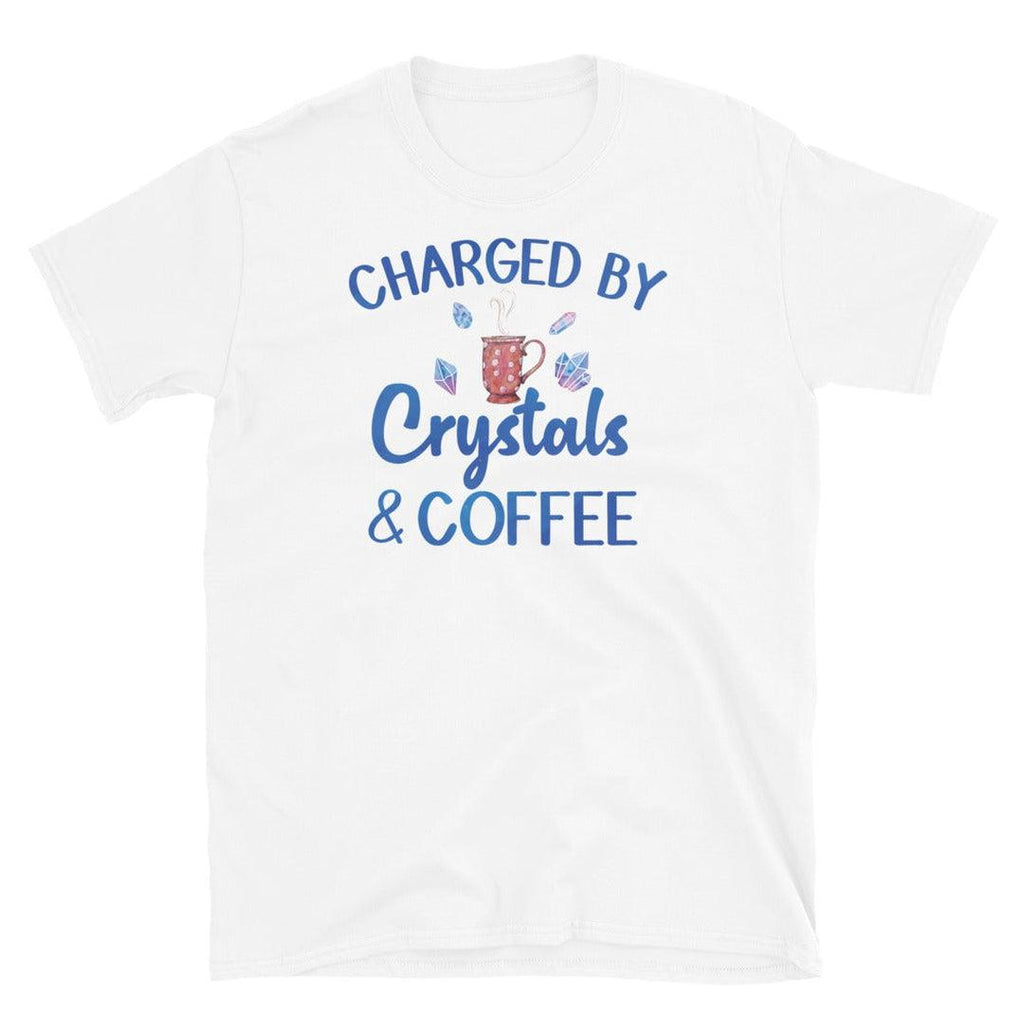 Charged By Crystals & Coffee T-Shirt White - Earth Family Crystals