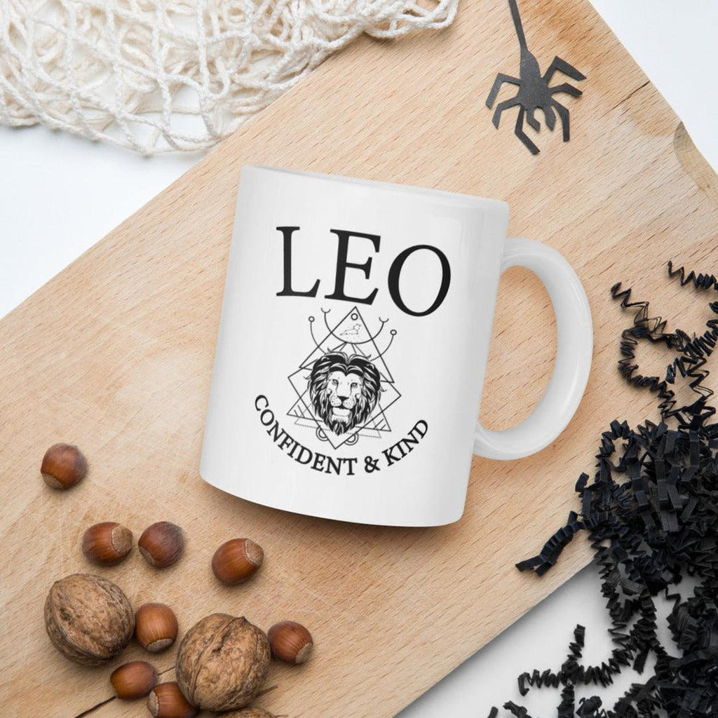Leo Zodiac White Mug - Earth Family Crystals