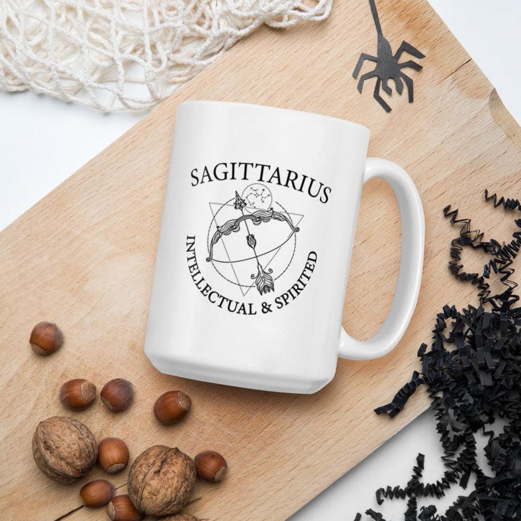 Sagittarius Zodiac White Mug - Earth Family Crystals