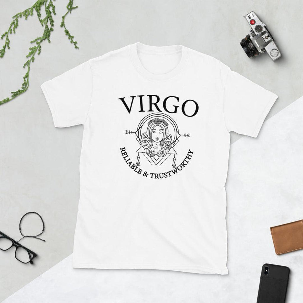 Virgo Zodiac White T-Shirt - Earth Family Crystals