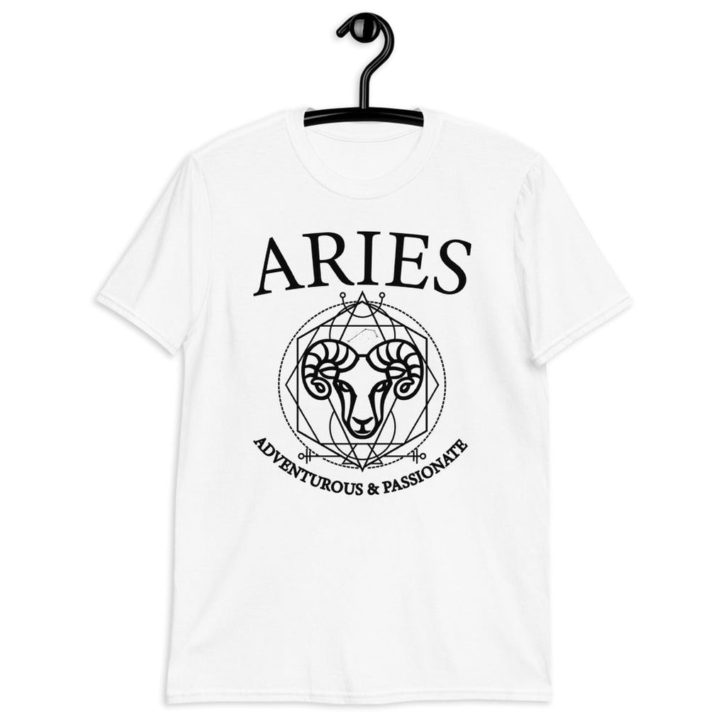 Aries Zodiac White T-Shirt - Earth Family Crystals