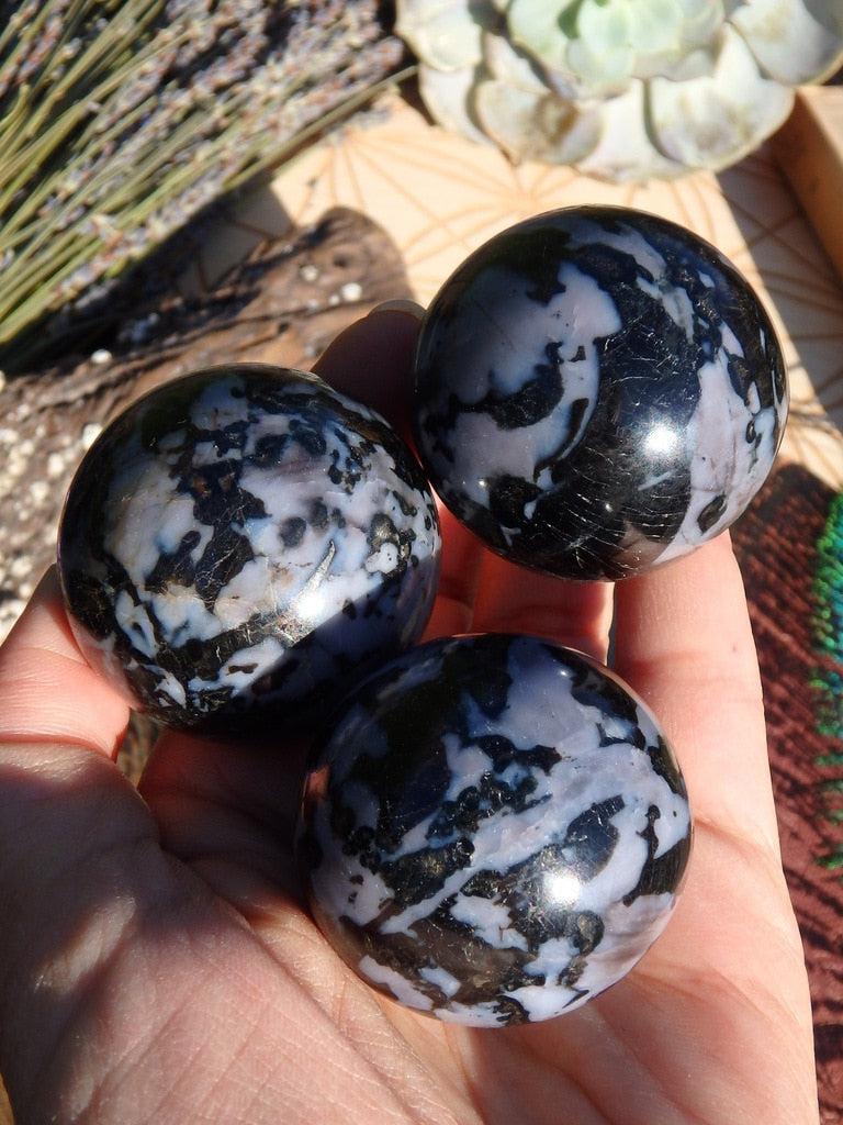 RESERVED~ Mystic Merlinite Gemstone Sphere Small 1 - Earth Family Crystals