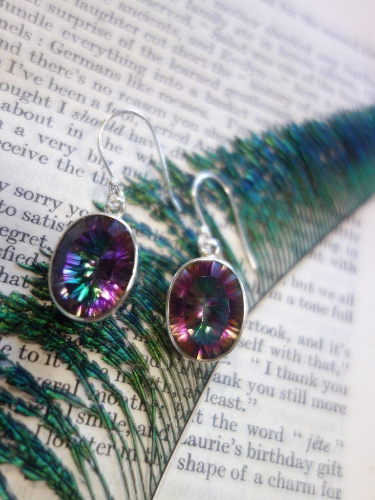 Brilliant Rainbows Faceted Mystic Topaz Earrings in Sterling Silver - Earth Family Crystals
