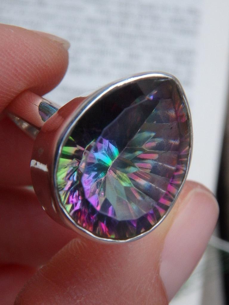 Rainbow Sparkle~Mystic Topaz Gemstone  Ring In Sterling Silver (Size 8.5) - Earth Family Crystals