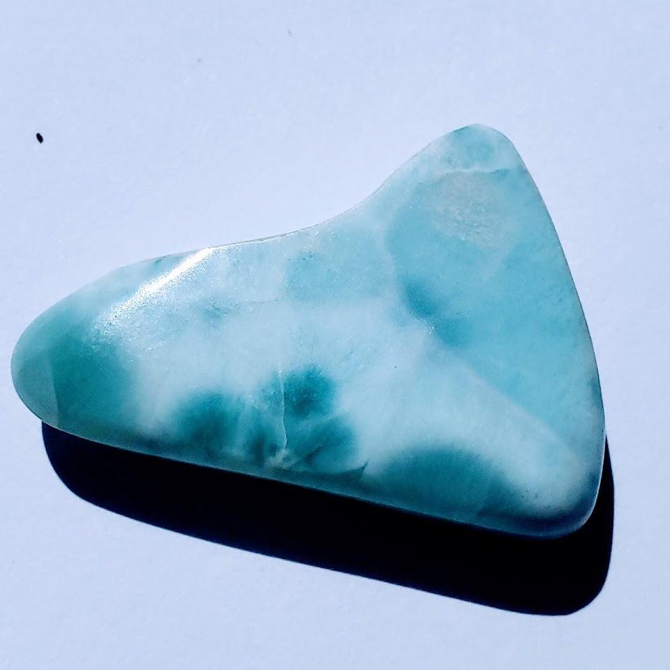 Pretty Polished Blue Larimar Free Form Specimen From The Dominican Republic #10 - Earth Family Crystals