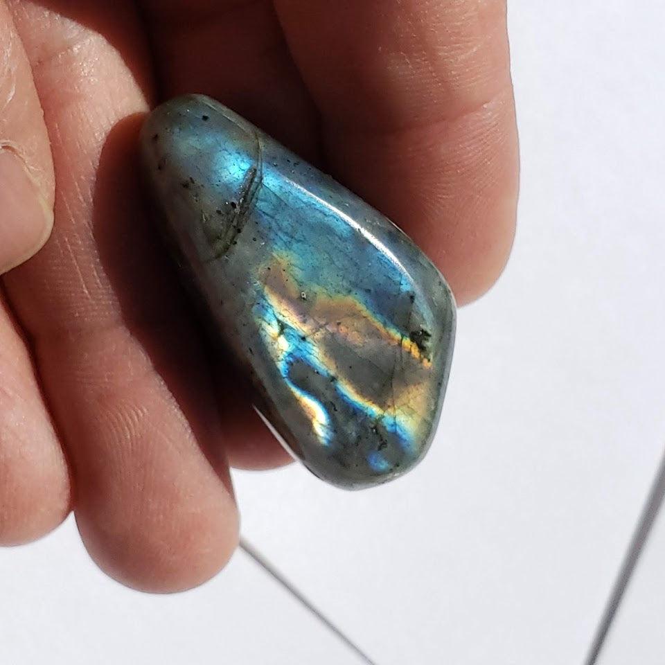 Pretty Labradorite Small Palm Stone #3 - Earth Family Crystals