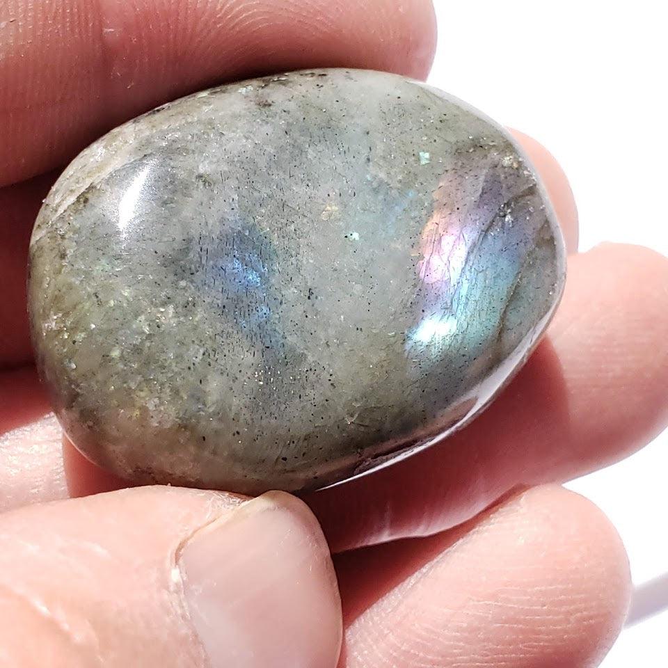 Pink & Purple Included Labradorite Small Palm Stone #2 - Earth Family Crystals
