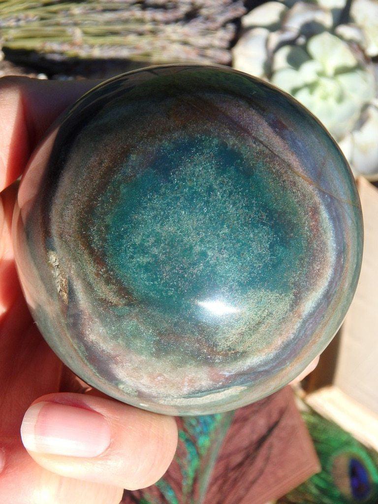 Beautiful Color Patterns~ Ocean Jasper Sphere - Earth Family Crystals