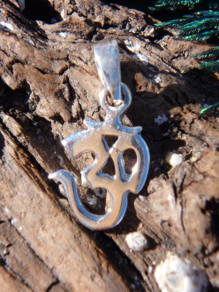 OHM Sterling Silver Pendant - Earth Family Crystals