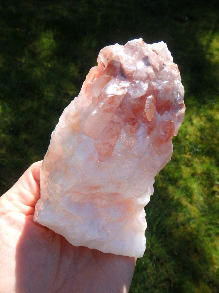 Chunky Polished Orange & White Calcite Specimen - Earth Family Crystals