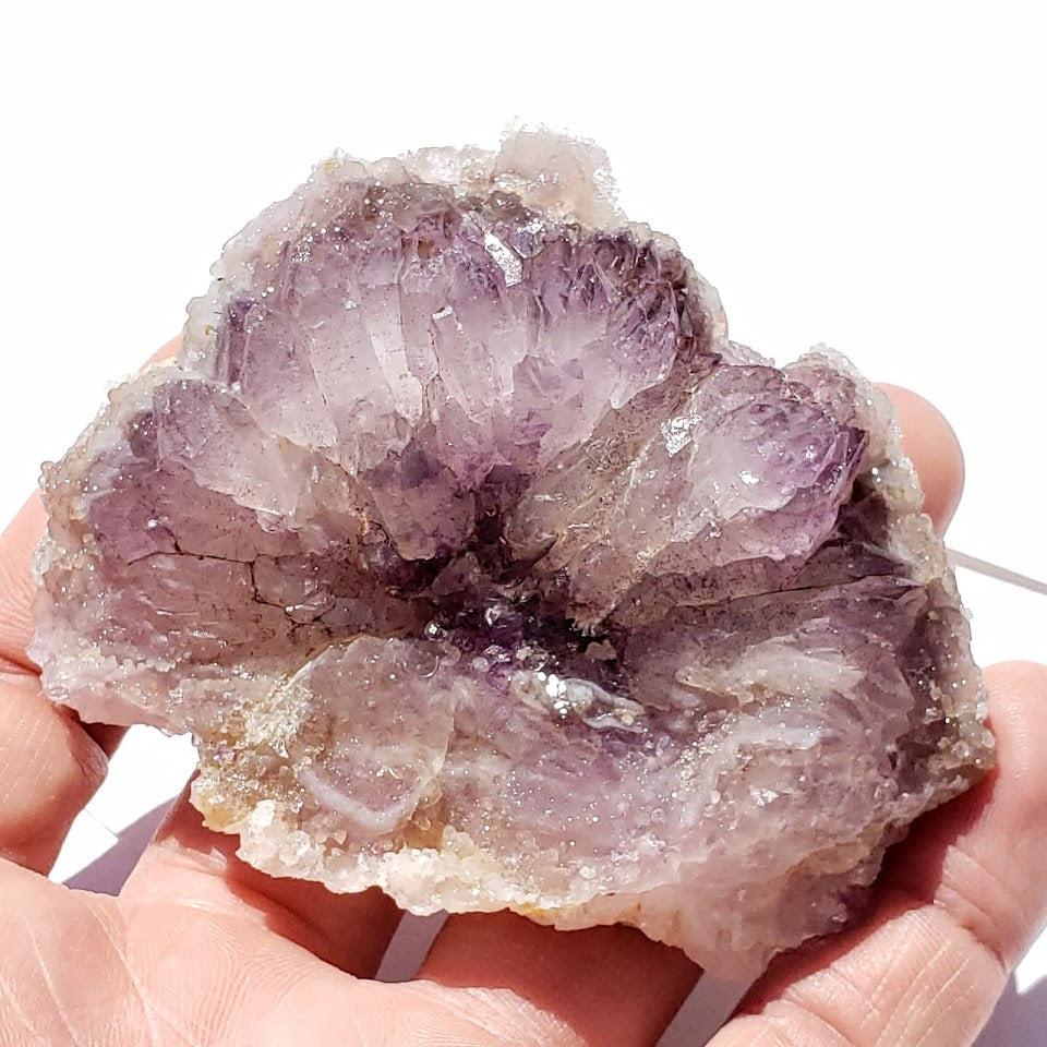 PRIVATE LISTING For Karen.S~Incredible Beauty Lavender Purple Amethyst Flower Natural Elestial Formation From India - Earth Family Crystals