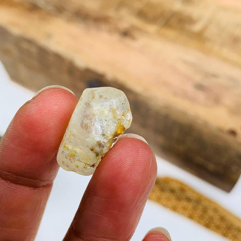 Raw Terminated White Topaz From Park, Colorado in Collectors Box - Earth Family Crystals