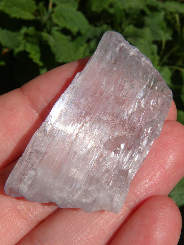 Pretty Pink Sheen Natural Kunzite Specimen - Earth Family Crystals